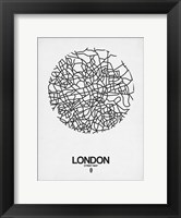 London Street Map White Fine Art Print