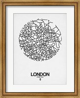 London Street Map White Fine Art Print
