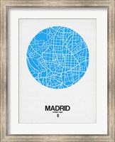 Madrid Street Map Blue Fine Art Print