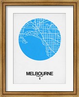 Melbourne Street Map Blue Fine Art Print