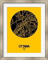 Ottawa Street Map Yellow Fine Art Print