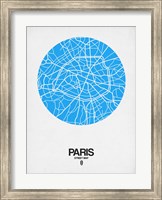 Paris Street Map Blue Fine Art Print