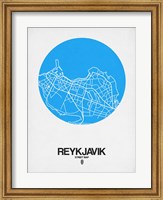 Reykjavik Street Map Blue Fine Art Print