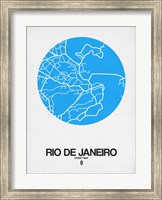 Rio de Janeiro Street Map Blue Fine Art Print