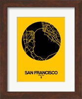 San Francisco Street Map Yellow Fine Art Print