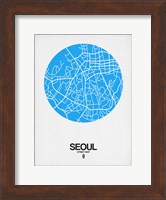 Seoul Street Map Blue Fine Art Print