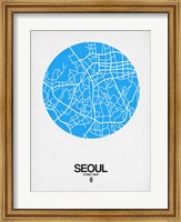 Seoul Street Map Blue Fine Art Print