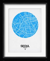 Seoul Street Map Blue Fine Art Print