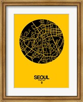 Seoul Street Map Yellow Fine Art Print