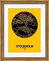 Stockholm Street Map Yellow Fine Art Print