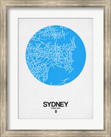 Sydney Street Map Blue Fine Art Print