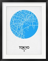 Tokyo Street Map Blue Fine Art Print