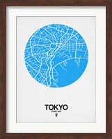 Tokyo Street Map Blue Fine Art Print