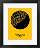 Toronto Street Map Yellow Fine Art Print