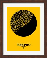 Toronto Street Map Yellow Fine Art Print