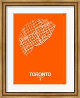 Toronto Street Map Orange Fine Art Print