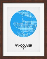 Vancouver Street Map Blue Fine Art Print