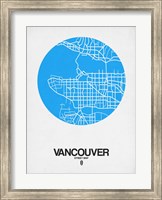 Vancouver Street Map Blue Fine Art Print