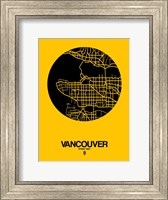 Vancouver Street Map Yellow Fine Art Print