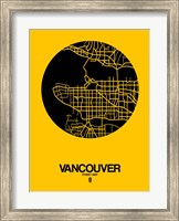 Vancouver Street Map Yellow Fine Art Print