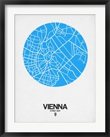 Vienna Street Map Blue Fine Art Print