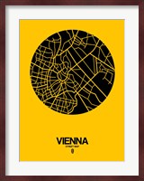 Vienna Street Map Yellow Fine Art Print