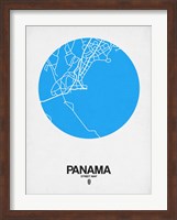 Panama Street Map Blue Fine Art Print
