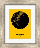 Panama Street Map Yellow Fine Art Print