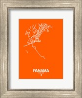 Panama Street Map Orange Fine Art Print