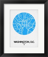 Washington DC Street Map Blue Fine Art Print