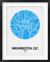 Washington DC Street Map Blue Fine Art Print