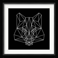 Fox on  Black Fine Art Print