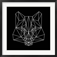 Fox on  Black Fine Art Print
