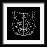 Panda on Black Fine Art Print