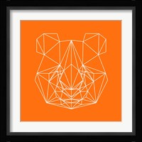 Panda on Orange Fine Art Print