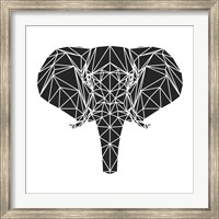 Black Elephant Polygon Fine Art Print