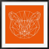 Orange Bear Polygon Fine Art Print