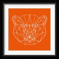 Orange Bear Polygon Fine Art Print