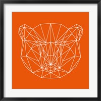 Orange Bear Polygon Fine Art Print