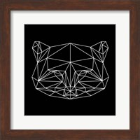 Black Raccoon Polygon Fine Art Print