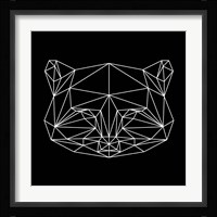 Black Raccoon Polygon Fine Art Print