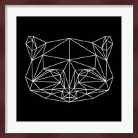 Black Raccoon Polygon Fine Art Print