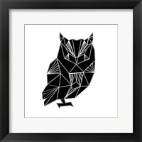 Black Owl Polygon Fine Art Print