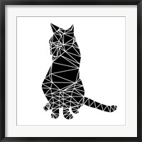 Smart Black Cat Polygon Fine Art Print