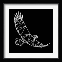 Black Eagle Polygon Fine Art Print