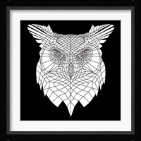White Owl Mesh Fine Art Print