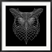 Black Owl Mesh Fine Art Print