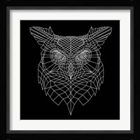 Black Owl Mesh Fine Art Print