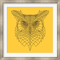 Yellow Owl Mesh Fine Art Print