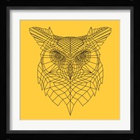 Yellow Owl Mesh Fine Art Print